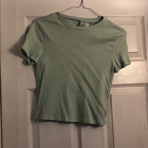 Mint green H&M crop top